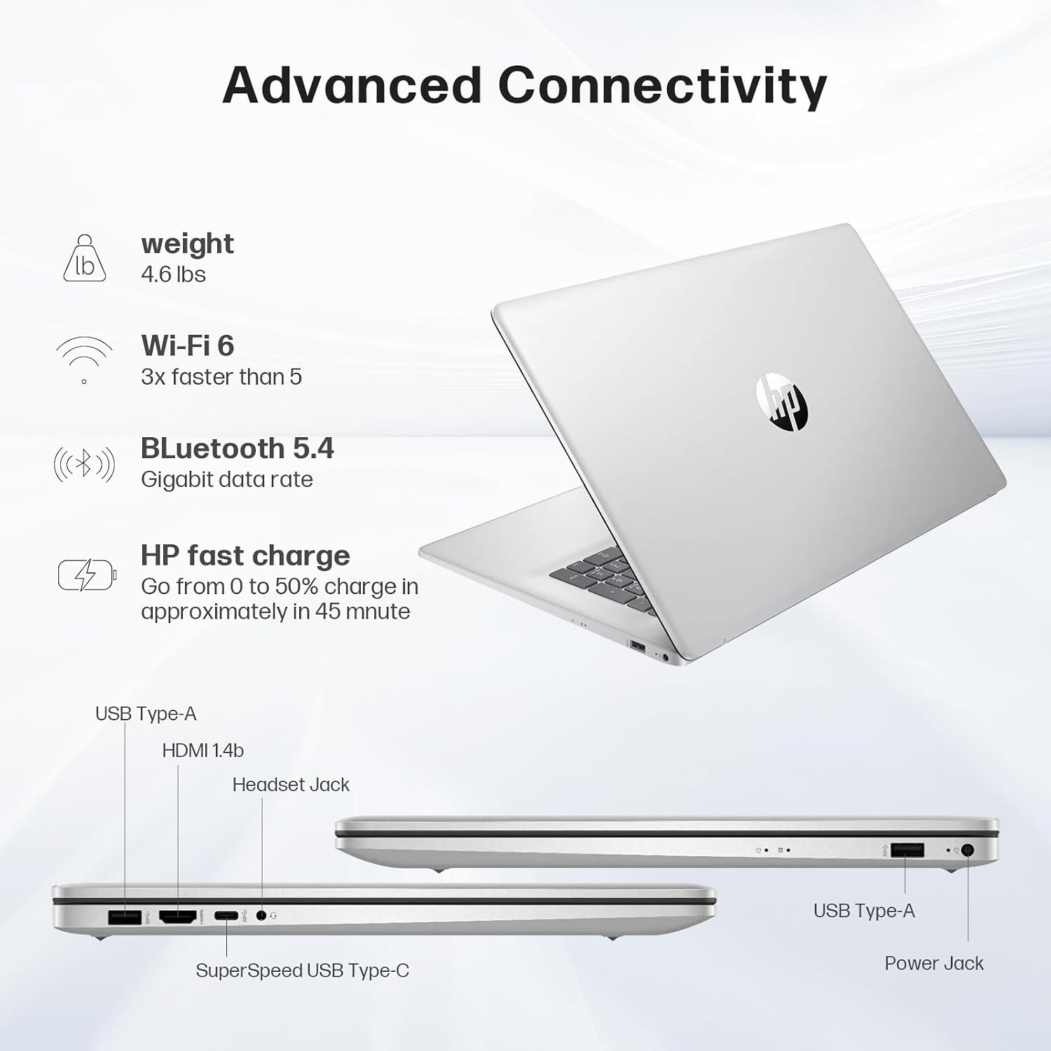 HP 17.3″Touch Laptop,10-Core i7-1355U 5GHZ,Up To 64GB 4TB SSD+Win 11 Pro Gold