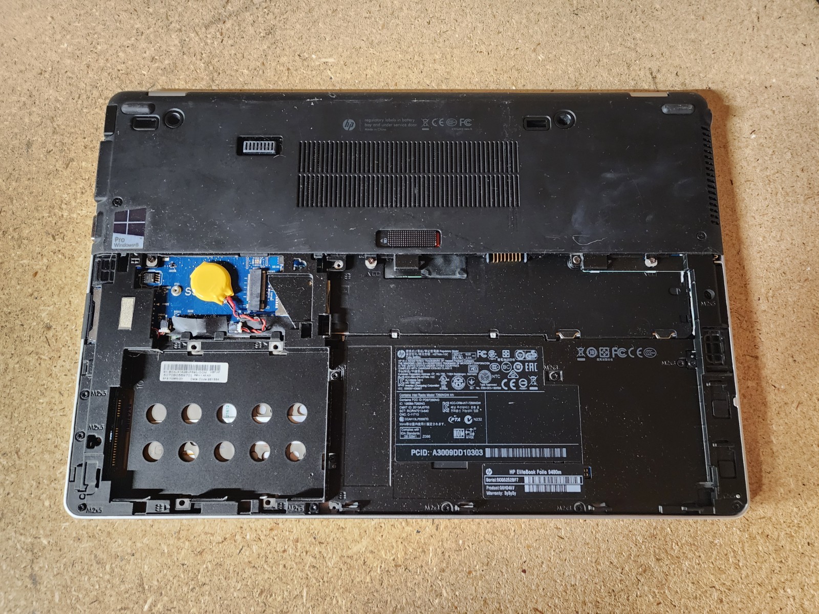 HP EliteBook Folio 9480M i7-4600U 2.1GHz 16GB RAM No HDD/OS BIOS Lock See Desc