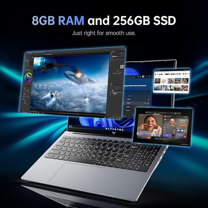 ACEMAGIC 2025 LX15 Laptop, Intel N97 Processor, 8GB DDR4 RAM, 256GB SSD