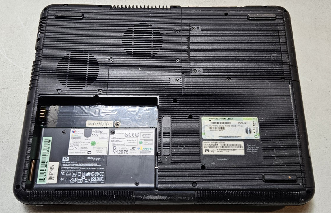 HP Compaq Laptop NX9105 / AMD Sempron 1.60Ghz / 256Mb Ram / Win XP