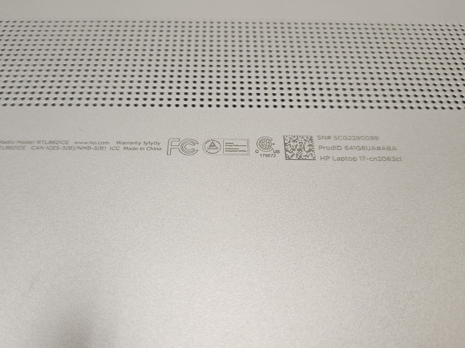 HP Laptop 17-CN2063CL 17.3″ Laptop i5-1235U 1.3GHz 8GB RAM 256GB SSD W11P