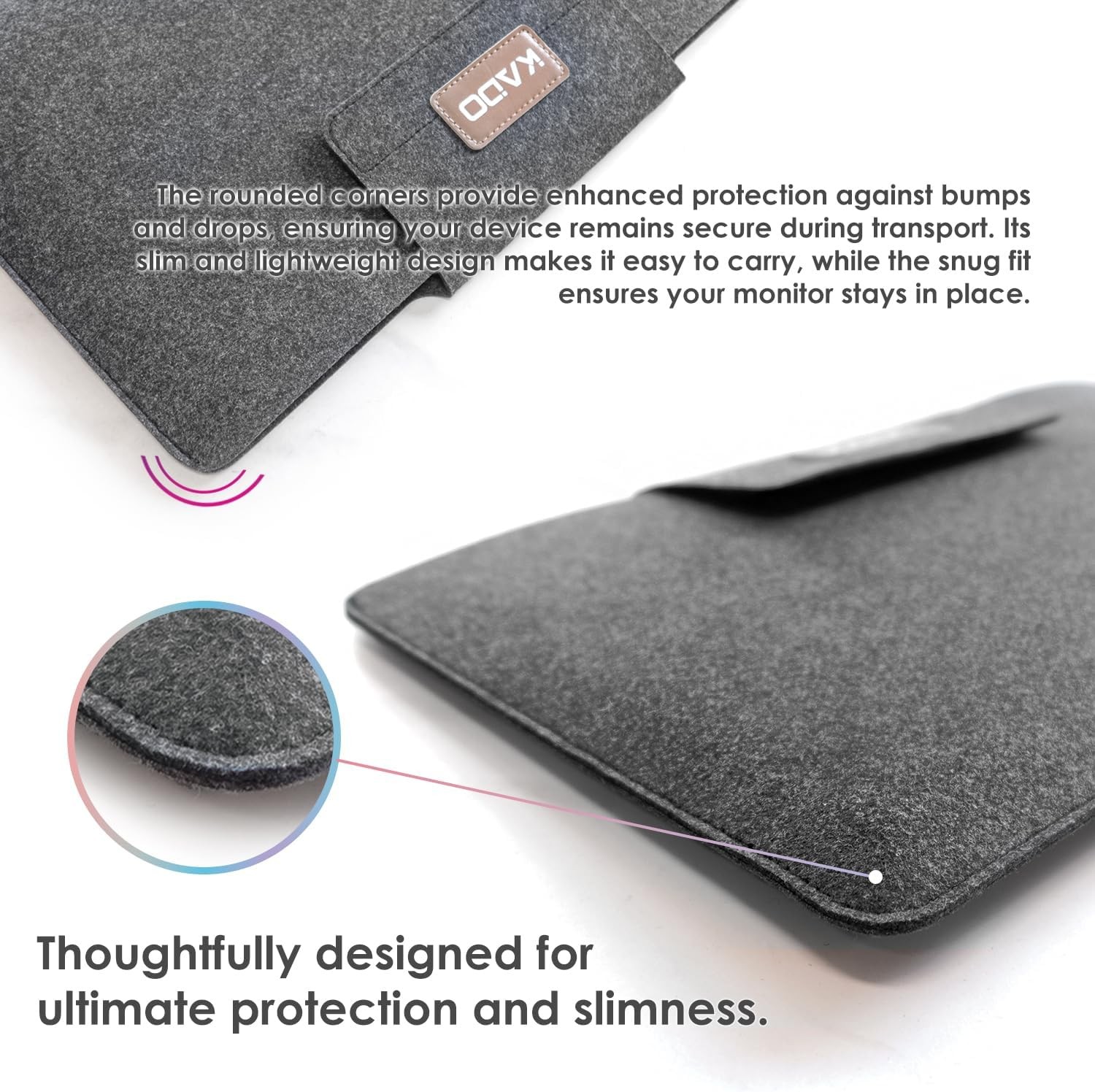15.6 Inch Portable Monitor Case Sleeve Bag Made for Sceptre MNN KYY InnoView Yxk
