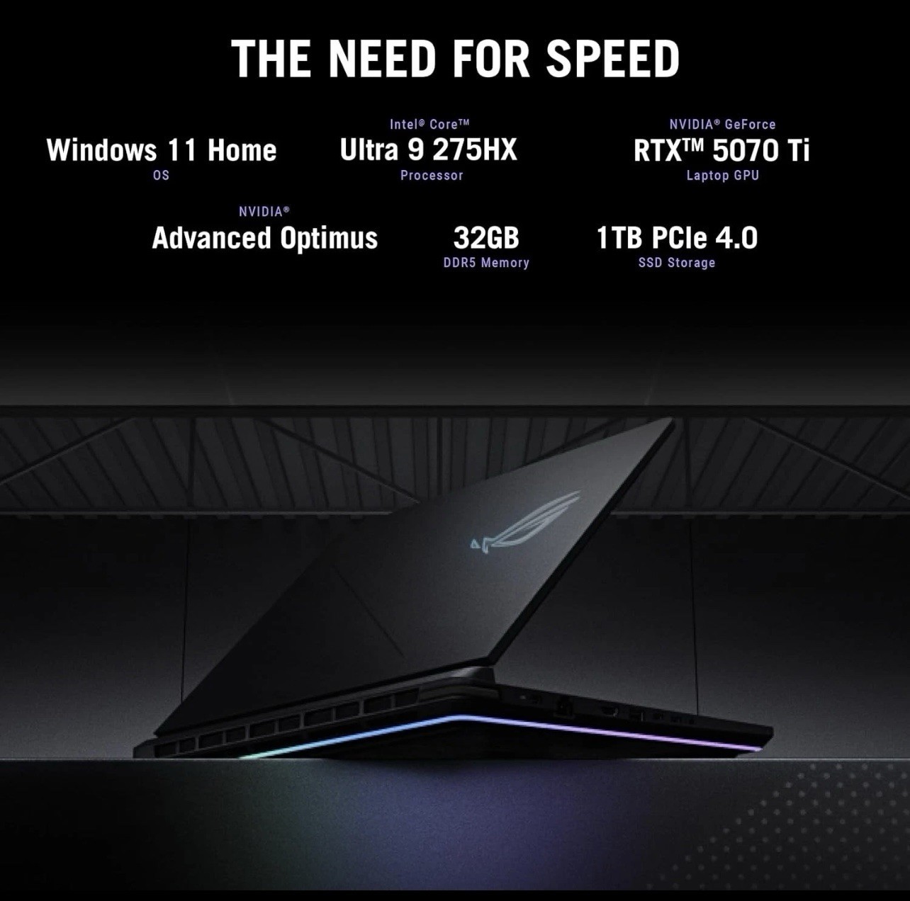 ASUS ROG Strix G16 2025 RTX 5070 Ti Core Ultra 9 32GB 1TB 240Hz Gaming Laptop