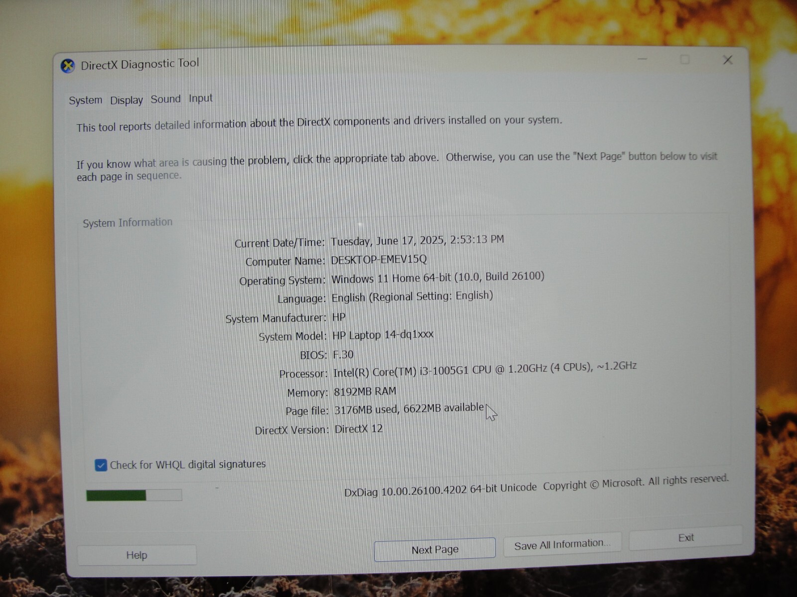 HP 14-DQ1043CL 14” FHD Intel Core i3-1005G1 1.2GHz 8GB 256GB SSD +Charger
