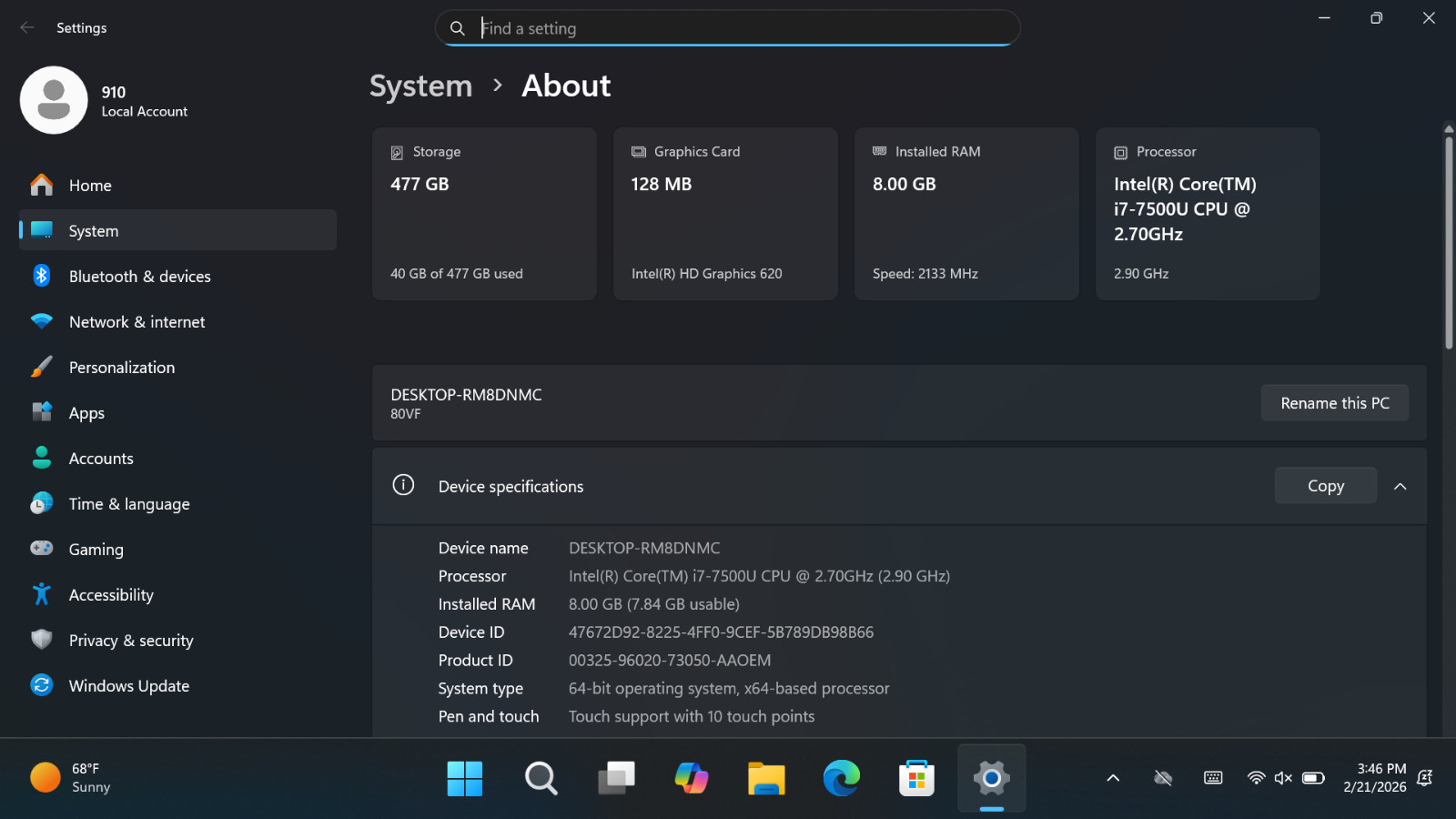 Lenovo Yoga 910-13IKB, i7, 8GB, Upgraded Samsung 512 GB NVMe, WIN 11, Bundle