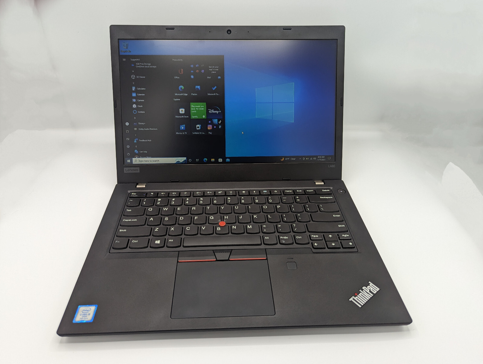 levono thinkpad L480 intel core i5 7th gen, ram 8gb, hdd 500