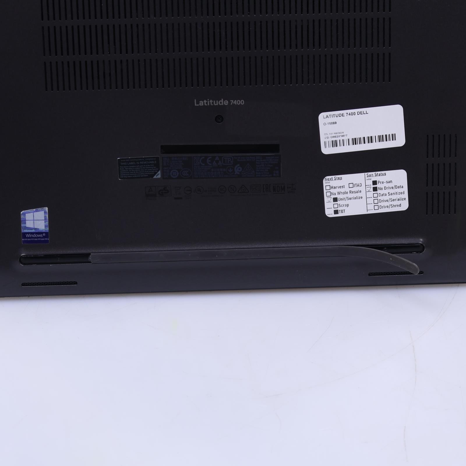 Dell Latitude 7400 Intel Core i5 8th Gen 8GB RAM No Drive/OS Laptop