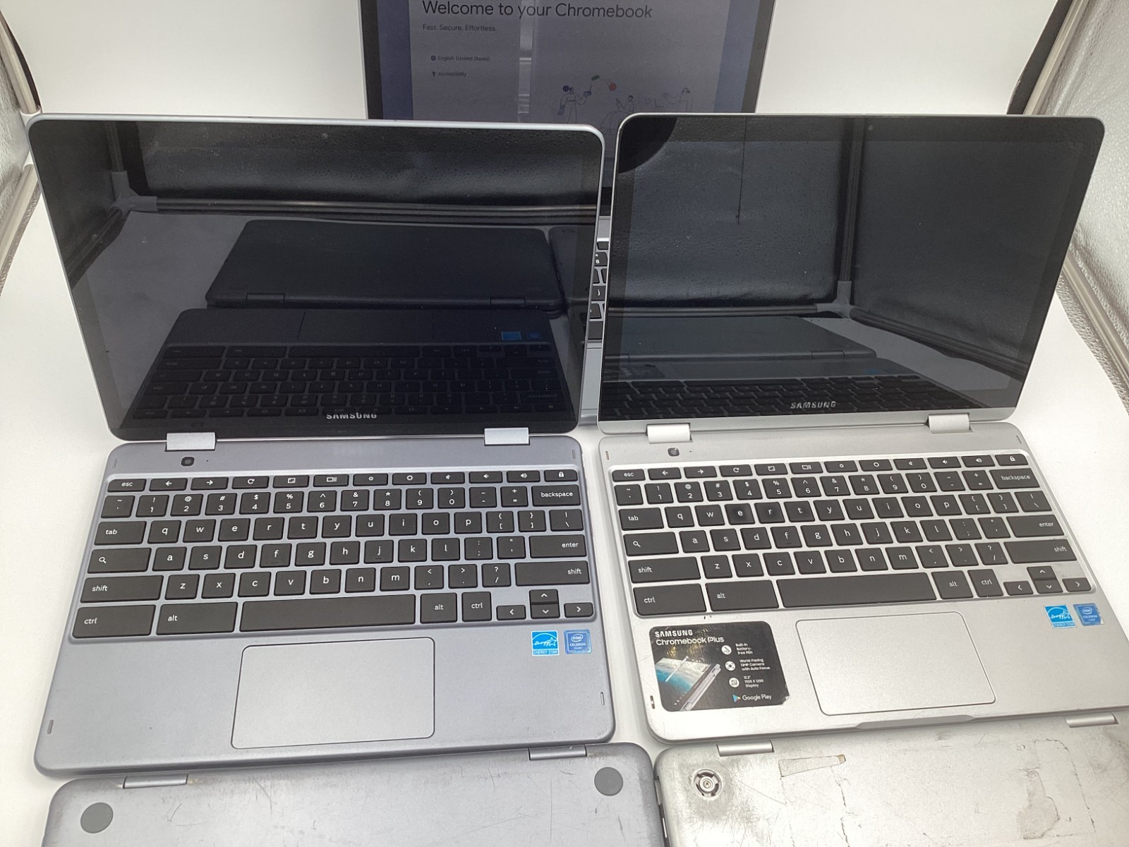 Lot of 5 Samsung Chromebook Plus XE521QAB / XE520QAB – PARTS/REPAIR – Enrolled