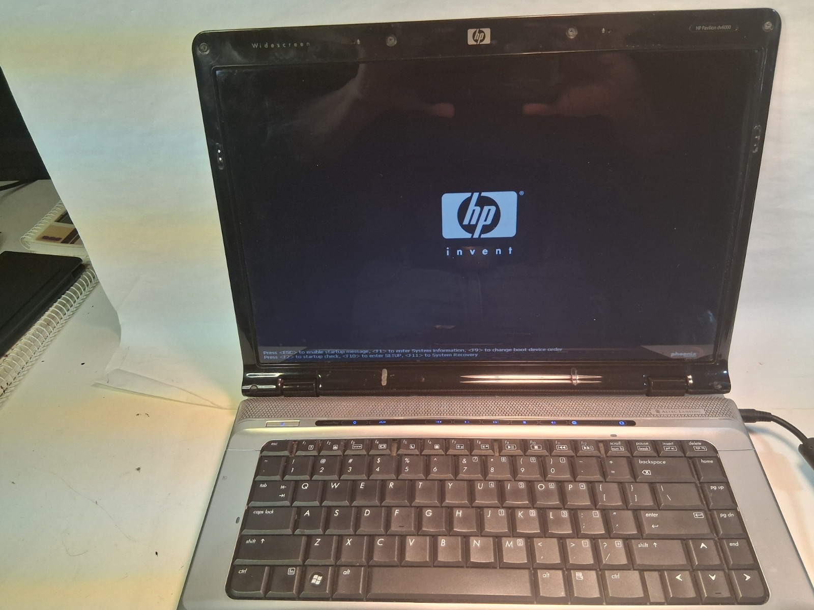 Hp Pavilion DV6700 15″ Laptop Core 2 Duo 4gb Ram No Drives Boots Bios with P.S.