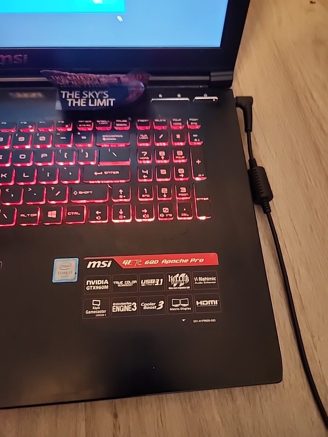 MSI GE72 6QD Apache Pro 17.3″ FHD Intel i7 16GB DDR4 128GB SSD HDD GTX 960M