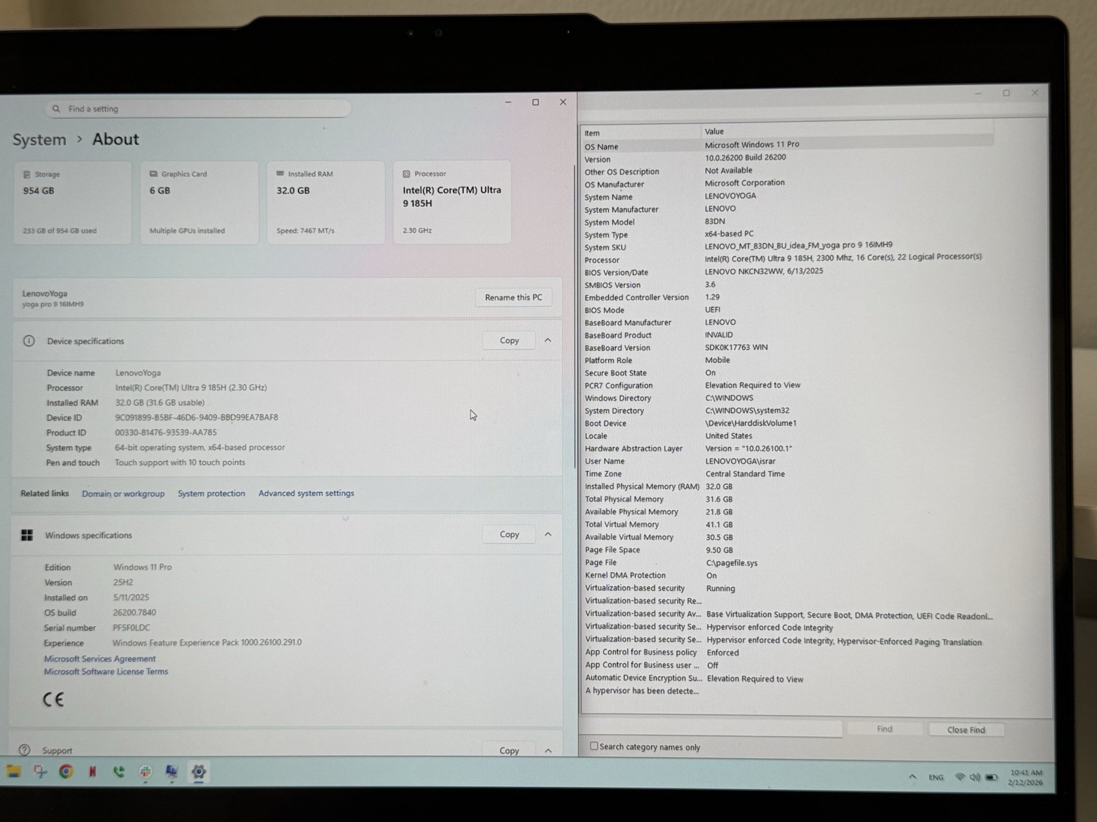 Lenovo Yoga Pro 9i Laptop 16″ 3.2K Touch, Intel Ultra 9, 185H, 32GB RAM, 1TB SSD