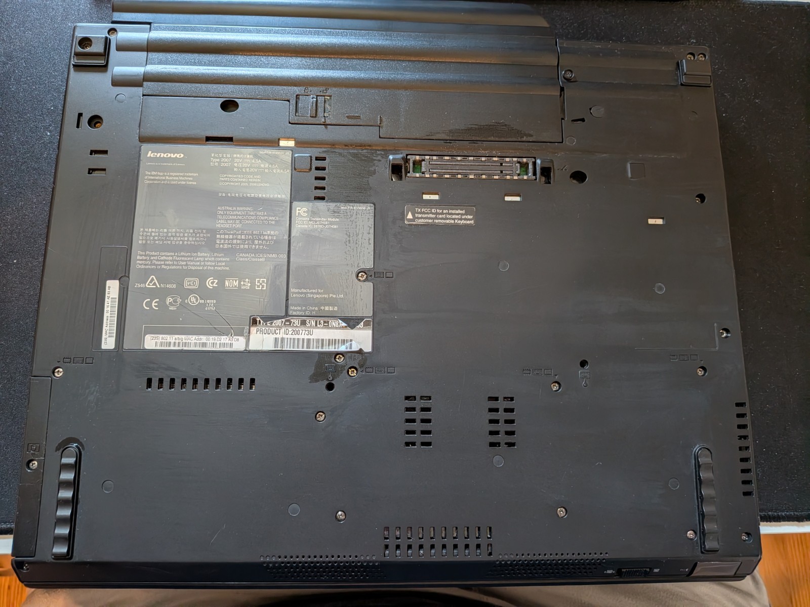 Lenovo ThinkPad T60 14in Intel Core Duo 2.0GHz 3GB Ram ATI Battery Charger