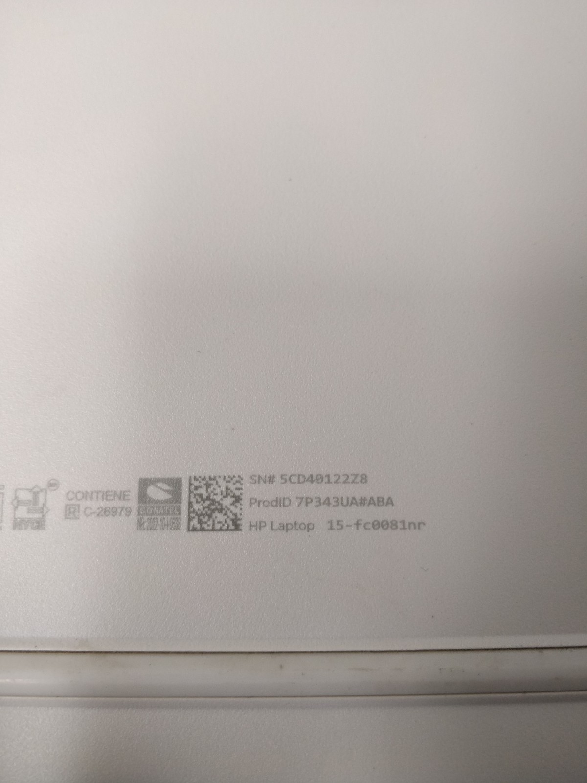 HP 15-FC0081NR AMD RYZEN 3 7320U@2.40GHz 8GB RAM NO DRIVES PARTS 9115
