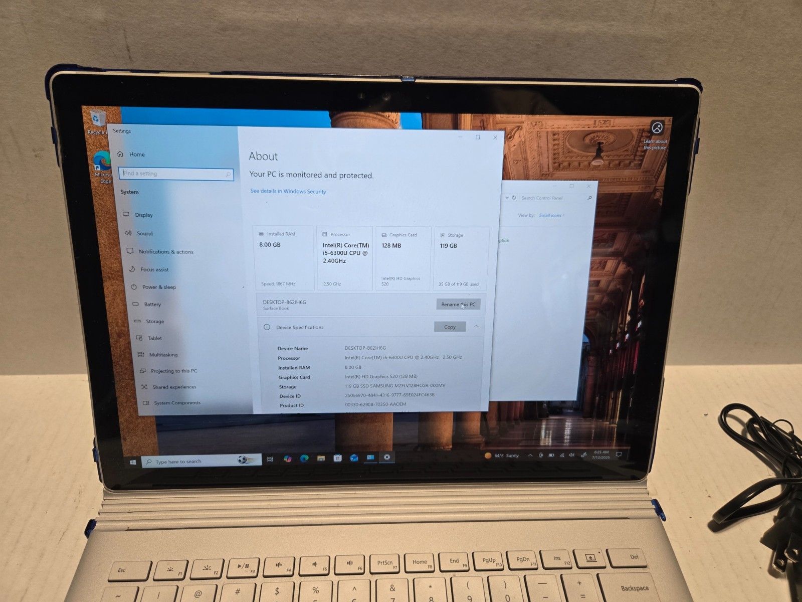 Microsoft Surface Book 13.3″ Touch Laptop Core i5-6300U 8GB 128GB Win10 Nice One