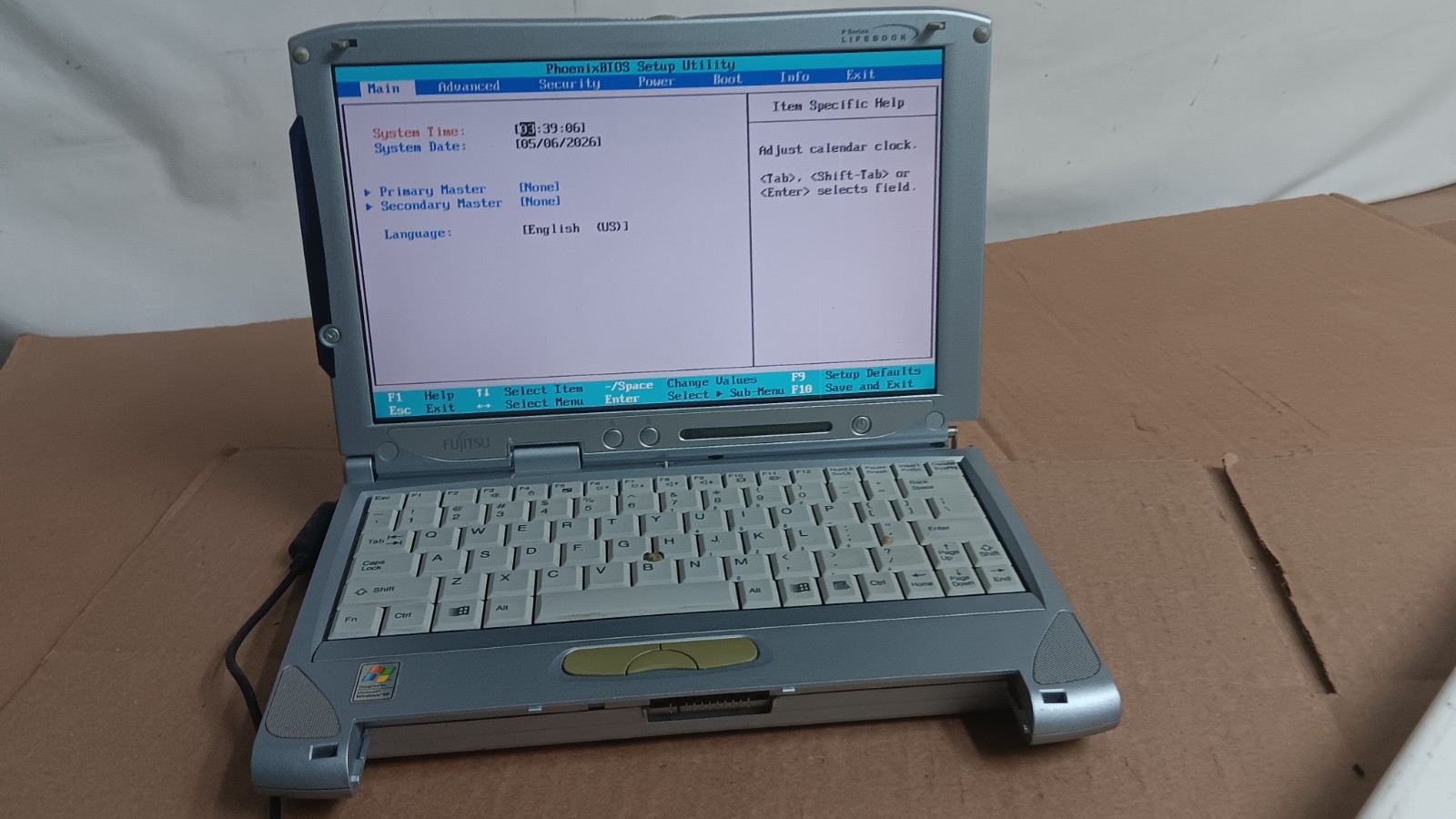 Vintage Fujitsu LifeBook P Series Model P-2040 ultra-portable subnotebook Laptop