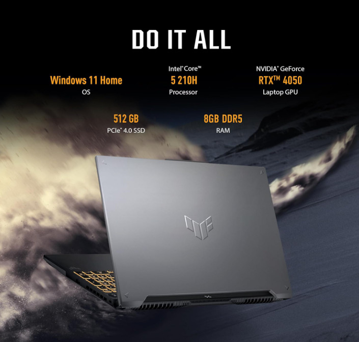 ASUS TUF Gaming F16 FX607VU-ES51 16″ RTX 4050 Core 5 210H 8GB 512GB SSD New