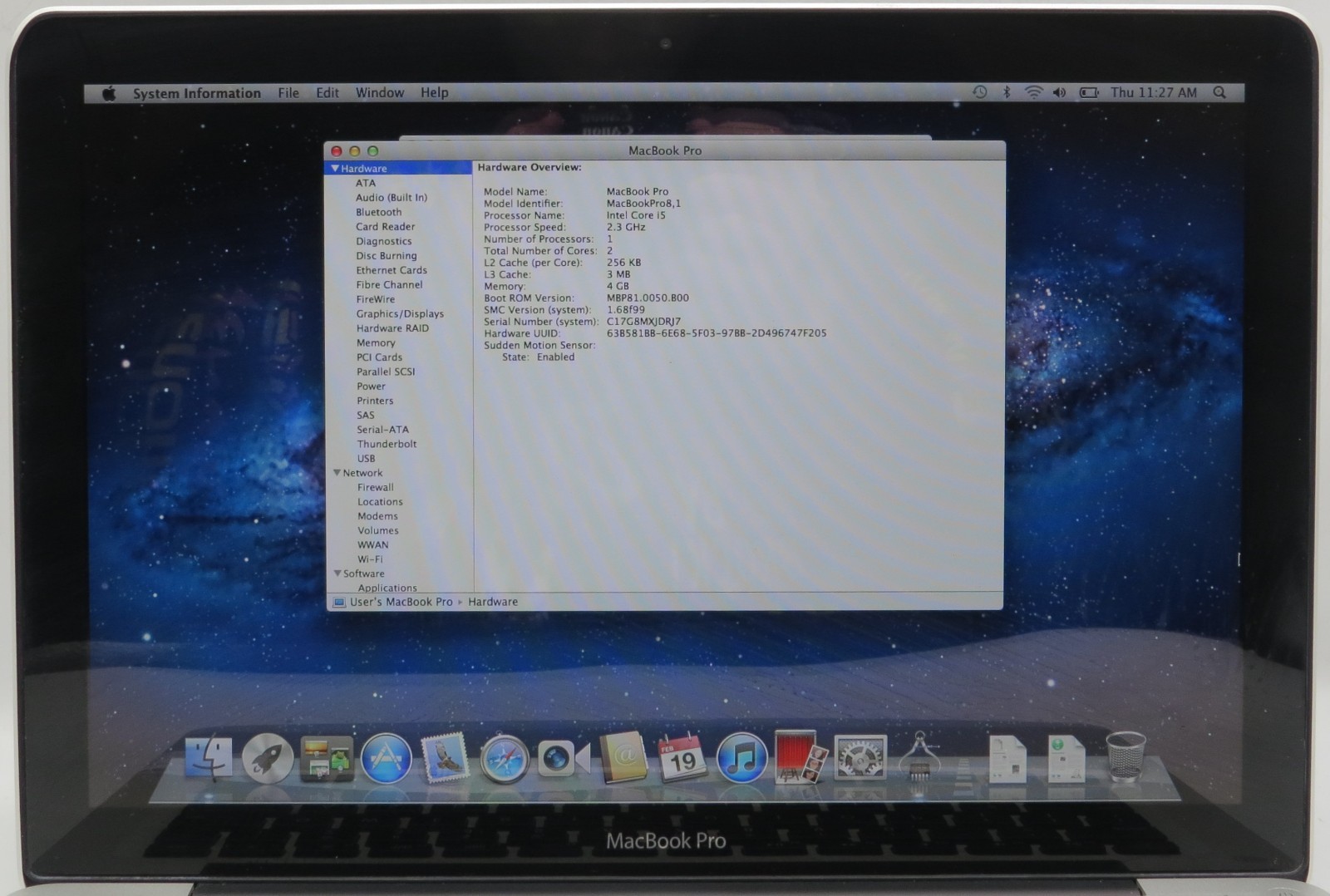 Apple MacBook Pro A1278 2011 | i5-2415M @2.3 | 4GB DDR3 | 256GB HDD| OS X 10.7