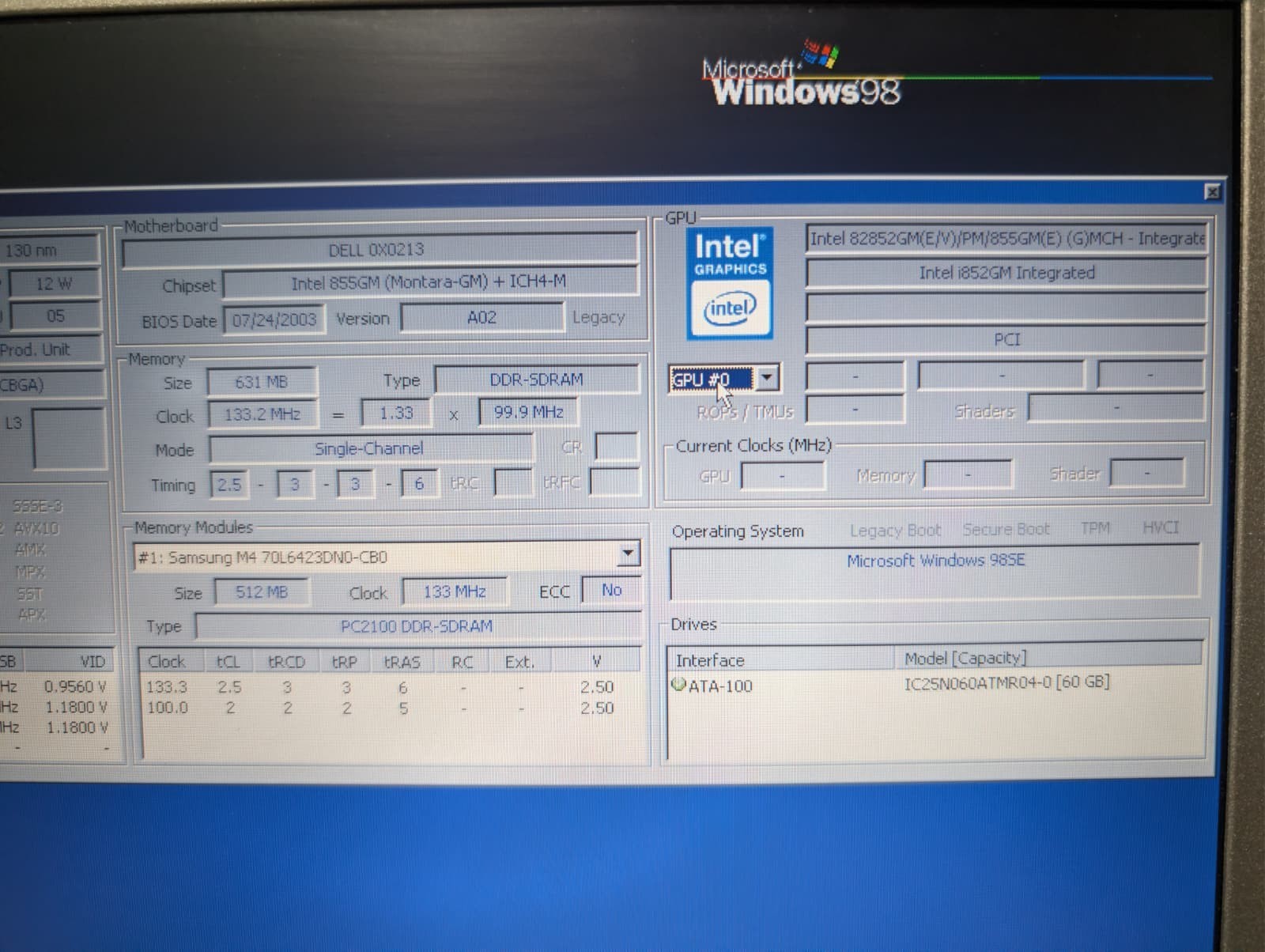 Dell Latitude X300 | Pentium M 1200 640MB RAM 60GB HDD | Windows 98 SE