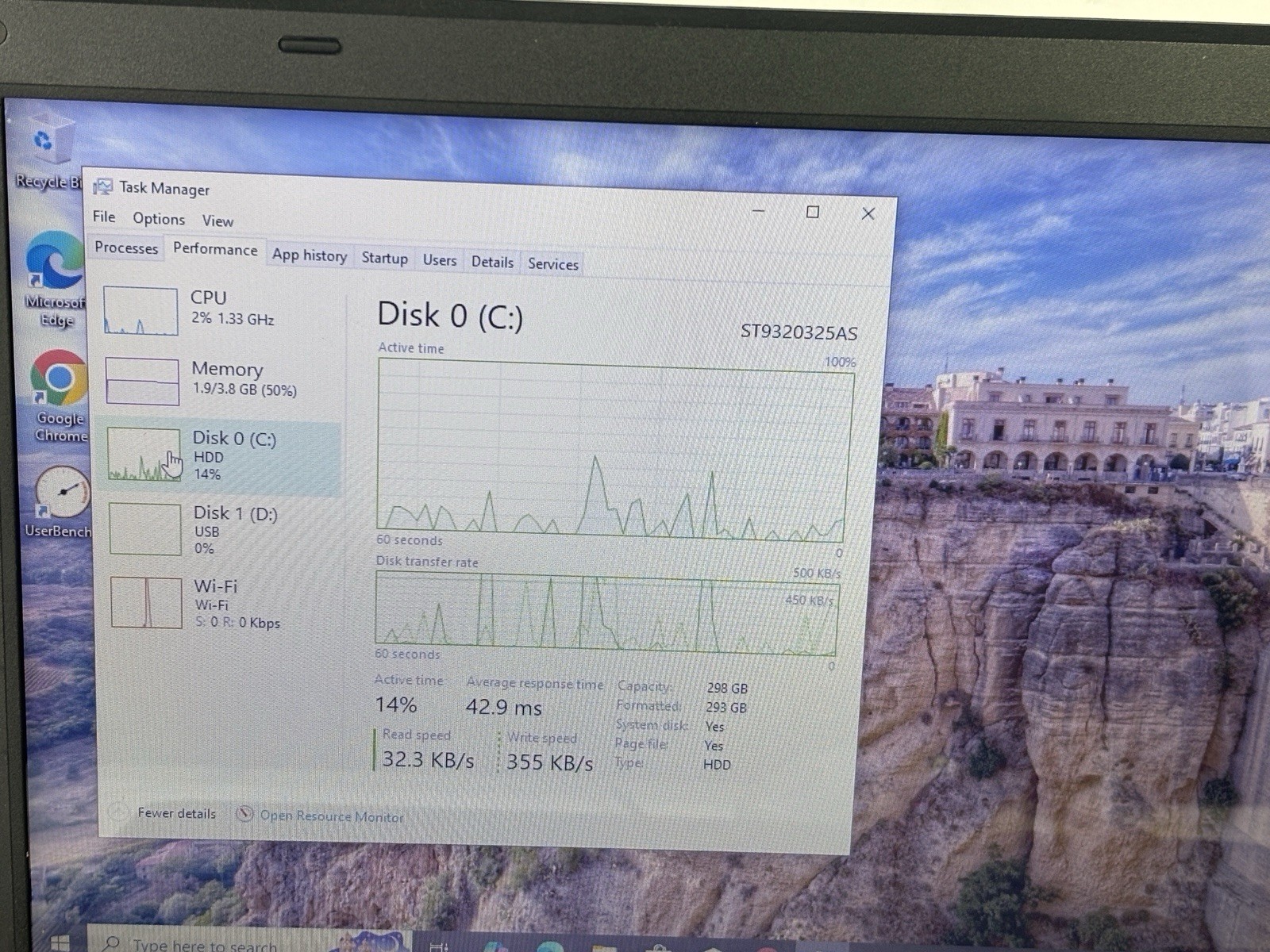 Toshiba Satellite C655 i3 M380 2.53GHz 4GB RAM 298GB HDD WIN 10 PRO *READ*