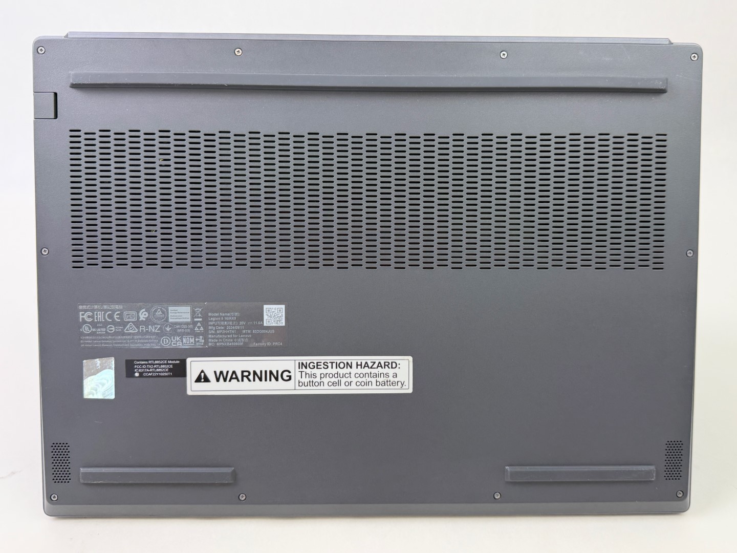 Lenovo Legion 5 16IRX9 16″ 2560×1600 i9-14900HX 32GB 1TB SSD RTX 4060 W11H -Dent