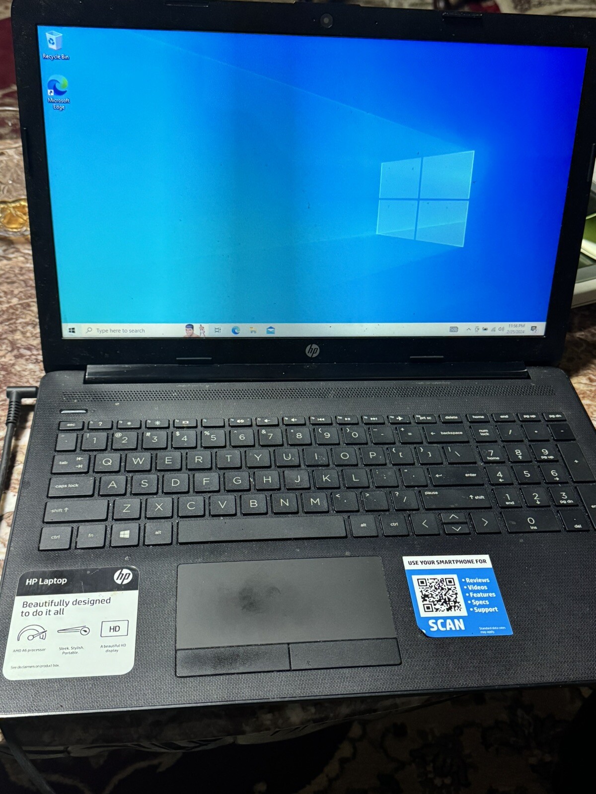 HP 15-DB0011DX 15.6″ Laptop Windows 10 Home AMD A6-9225 4GB Memory 1TB Working