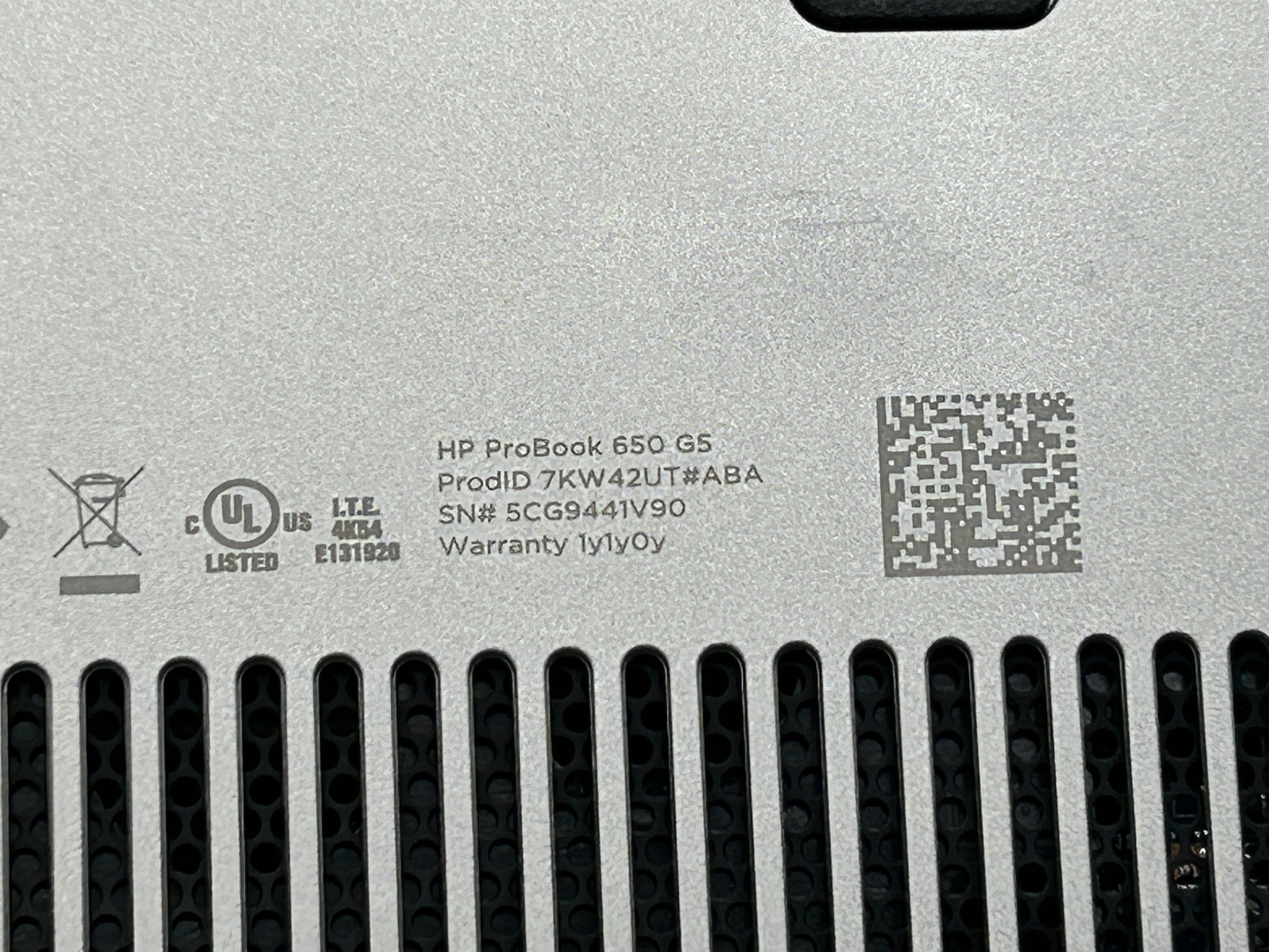HP ProBook 650 G5 15.6″ Laptop i5-8265U 1.60GHz 8GB RAM Without Storage No Wi-Fi