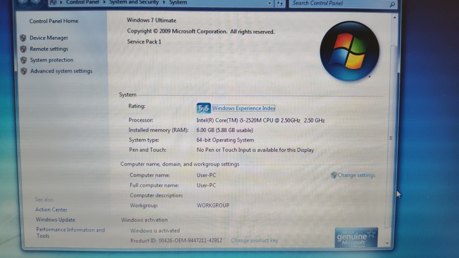 Dell Latitude E6320 13.3″ Laptop w/i5-2520M 2.50, 6GB RAM, 240GB HDD