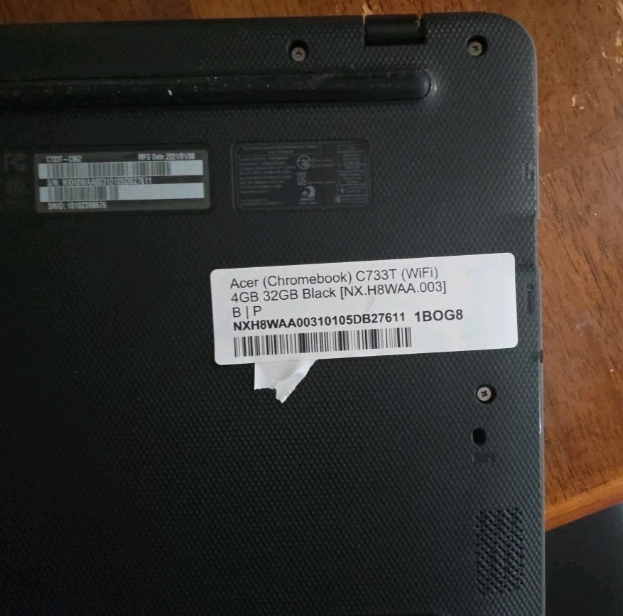 Acer Chromebook 311 ‎C733T 11.6″ (32 GB SSD, Intel Celeron N4020, 1.10 GHz