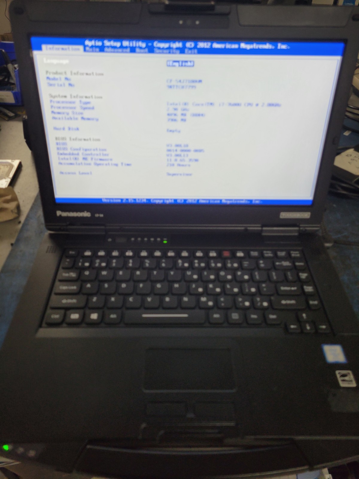 Panasonic ToughBook CF-54 i7-7600U 4GB RAM *NO OS/HDD/BATT* *BIOS/READ* | LP526