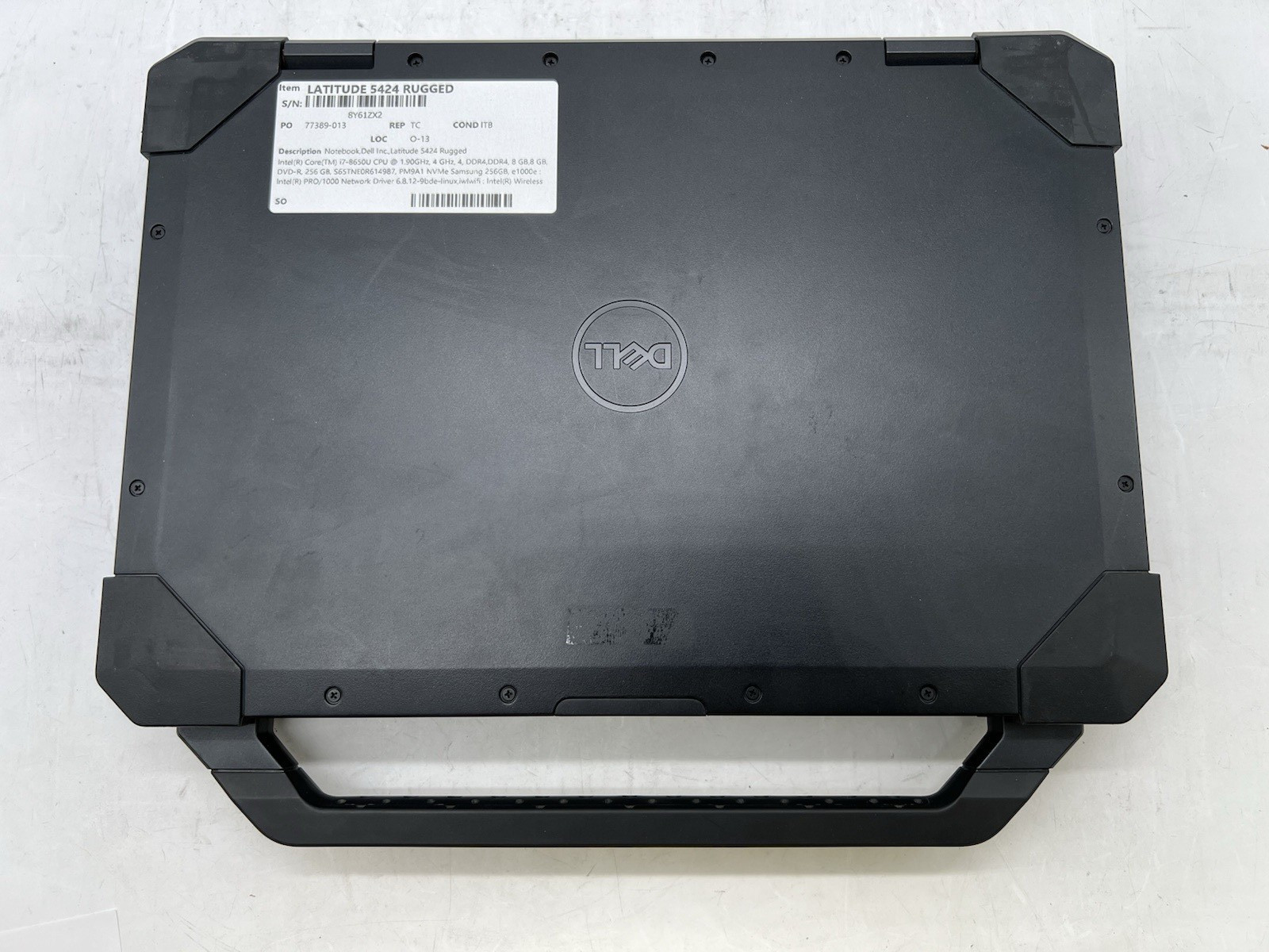 Dell Latitude 5424 Rugged, i7-8650U, 1.90GHz, 16GB RAM, 256GB NVMe-No OS/Charger
