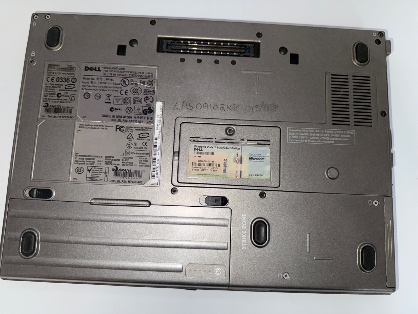 Dell Latitude D630 Laptop Intel Core, 2.5GB RAM , 80GB HDD Win XP BATTERY ISSUE