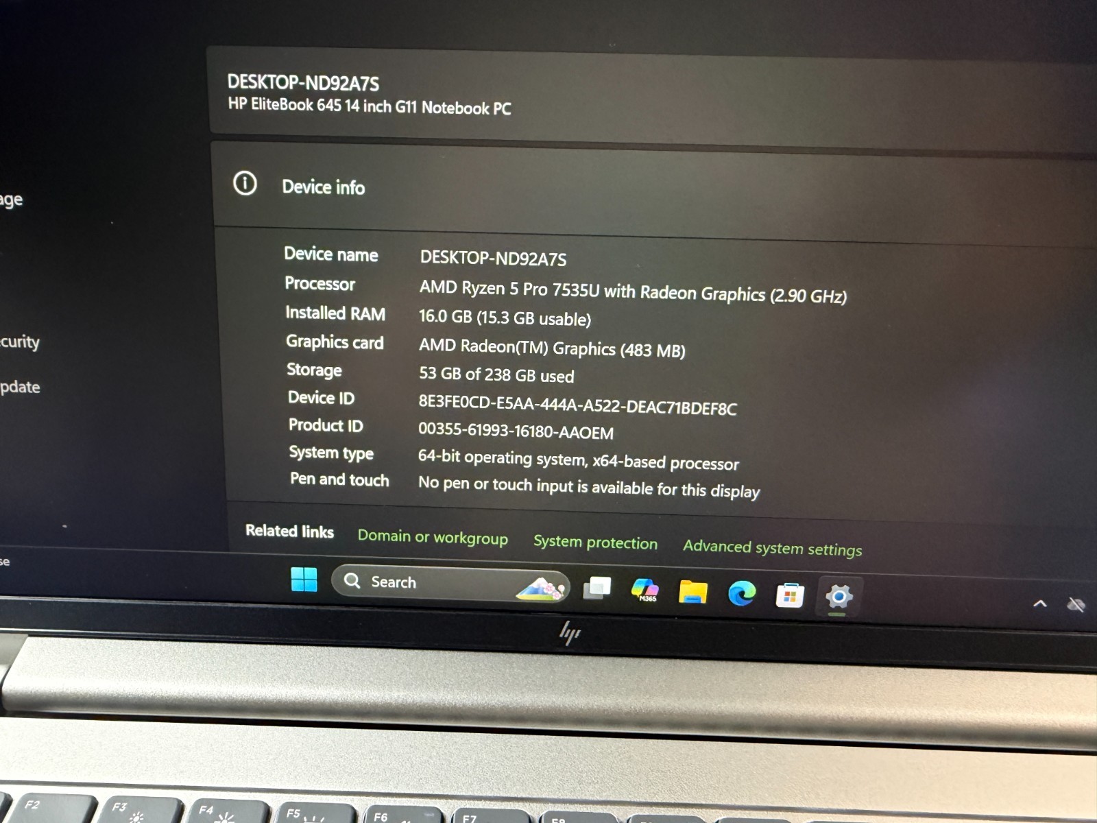 HP EliteBook 645 G11 Laptop 14″ Ryzen 5 PRO 16GB 256GB FHD+ Win11 Pro Warranty