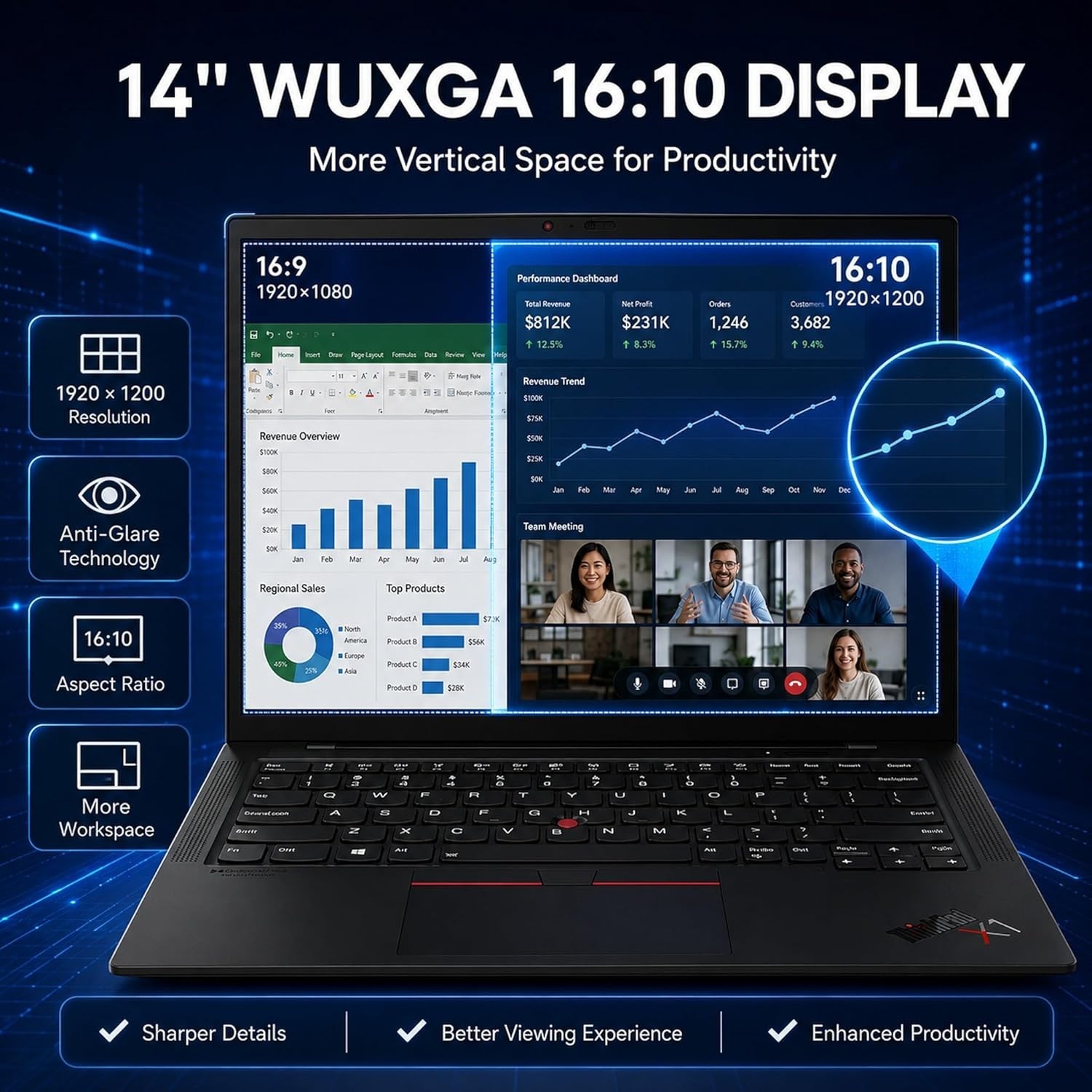 Lenovo ThinkPad X1 Carbon Gen 9 14″ Ultrabook, Intel Core i5, 8GB RAM 256GB SSD