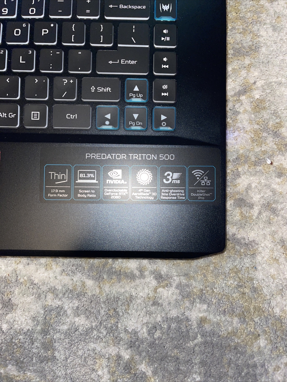 Acer Predator 15.6″ Triton 500 RTX 2080 MaxQ 144Hz 32GB 1TB Gaming Laptop