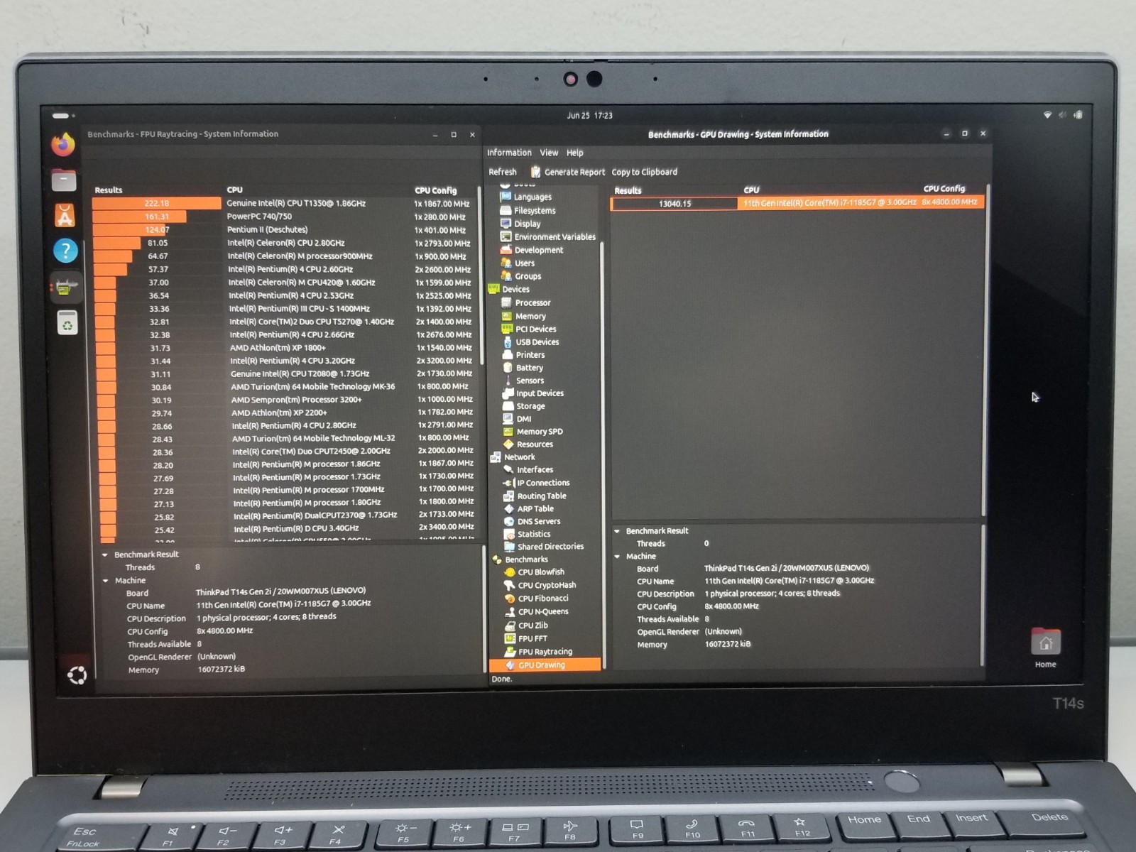 AS-IS Lenovo ThinkPad T14s 14″ i7-1185G7 1.2GHz 16GB 256GB NVMe Iris Xe Ubuntu