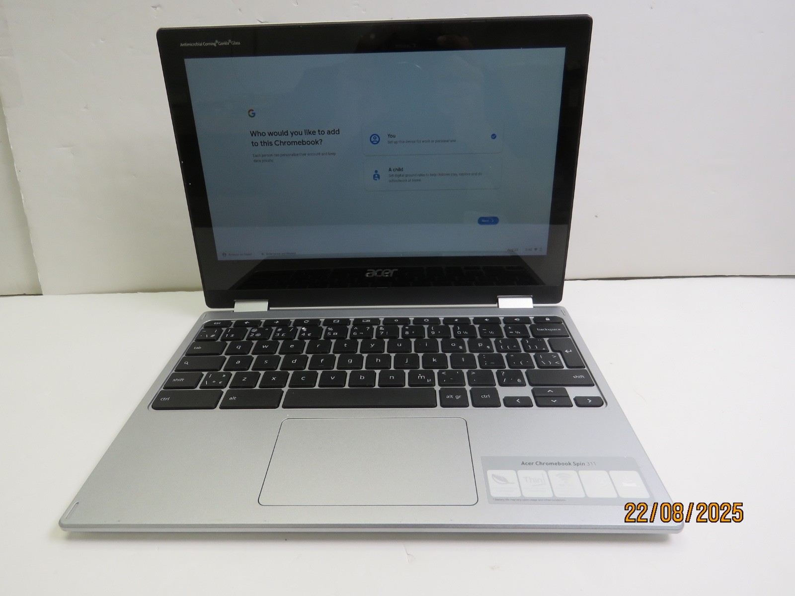 ACER CHROMEBOOK MEDIATEK MT8183 4GB RAM 64GB STORAGE 11.6″ LAPTOP [DW6]