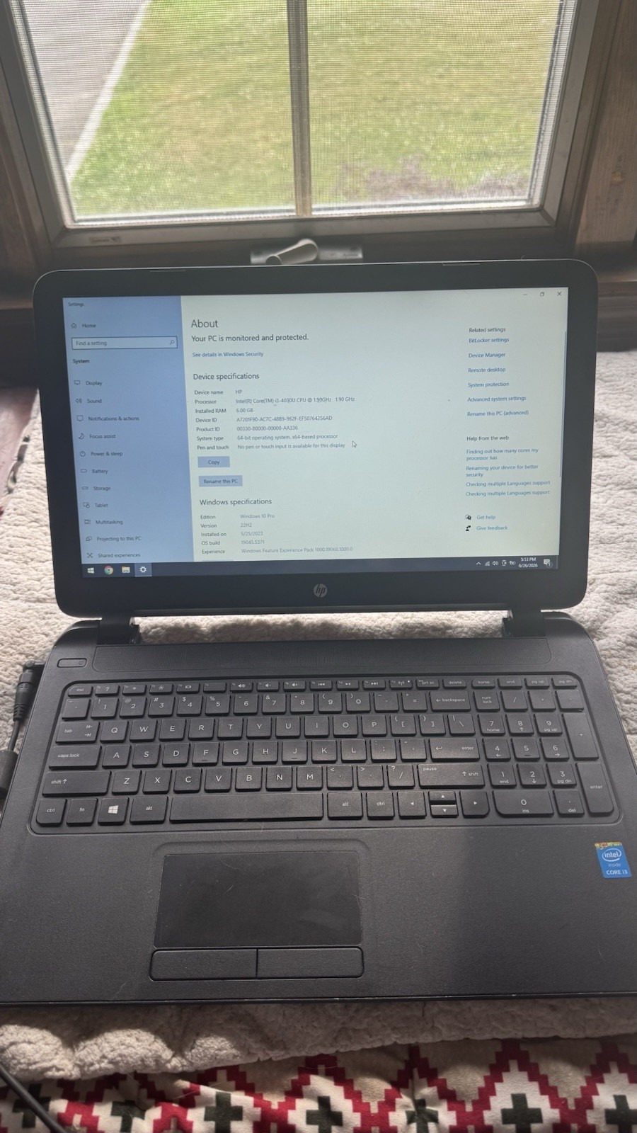 HP 15-f018dx Laptop Intel Core I3-4030U 1.90GHz, 4GB RAM, 15.6″ Display