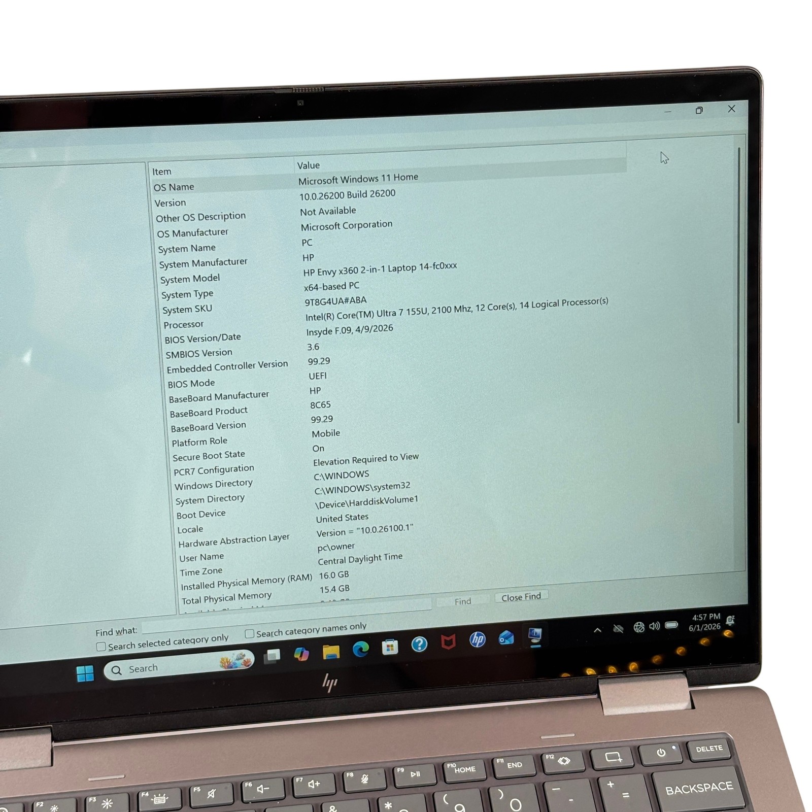 HP ENVY x360 14-fc0023dx Win 11 Ultra 7 155U 2.1GHz 16GB RAM 1TB SSD 14″ Touch