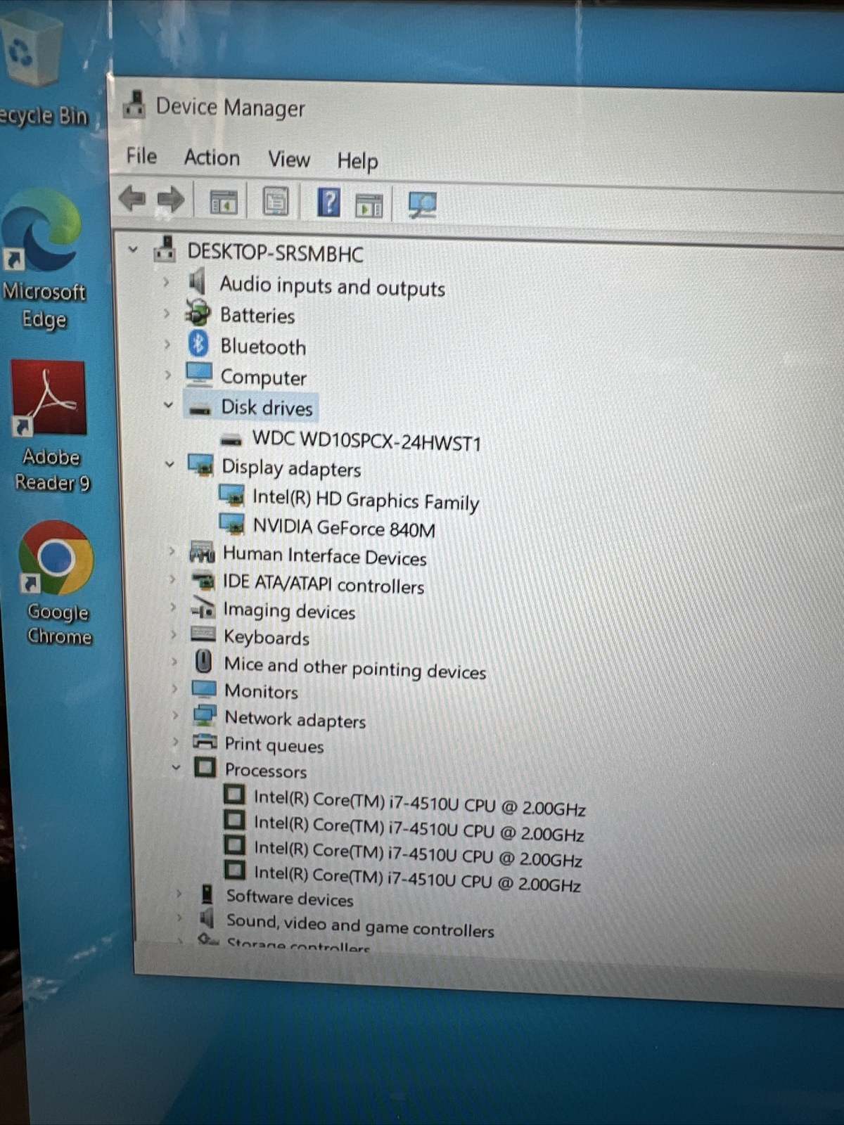 Lenovo Edge 15 80H1 TOUCH Intel Core i7-4510U 8GB 1TB HD NVIDIA 840M *FOR PART*