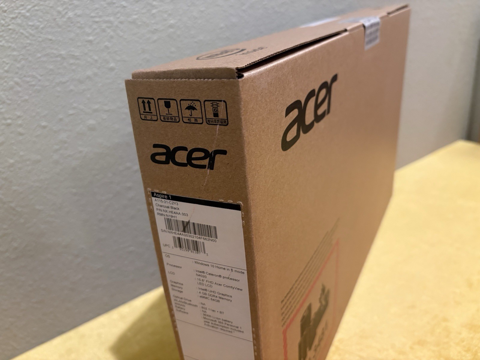New Acer Aspire 1 15.6″ Laptop | Intel Celeron N4020, 4GB RAM, (A115-31-C2Y3)