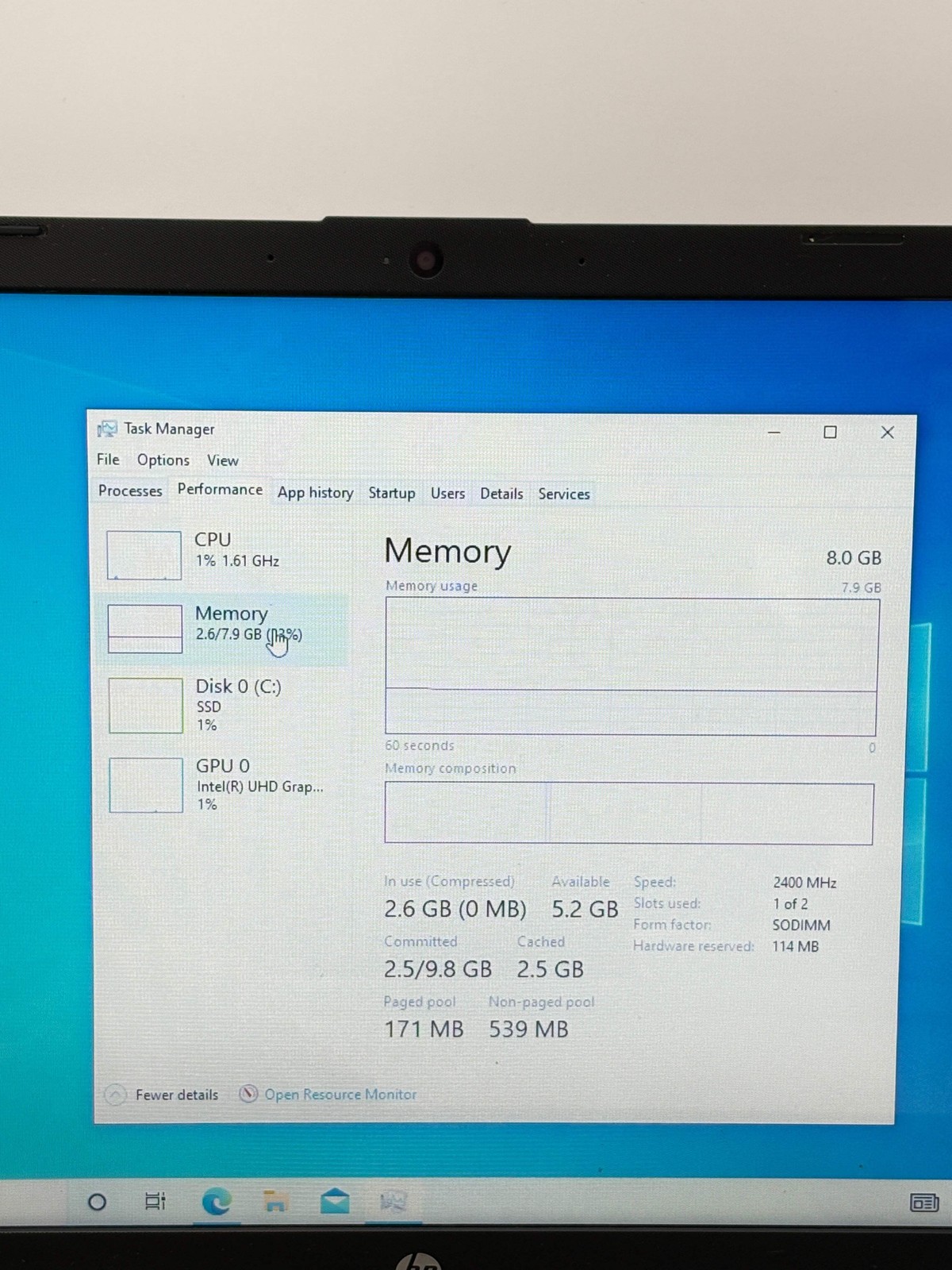 HP 15-DW007NR Intel Core i7-8565U 8GB RAM 512GB SSD – Cracked plastic bezel