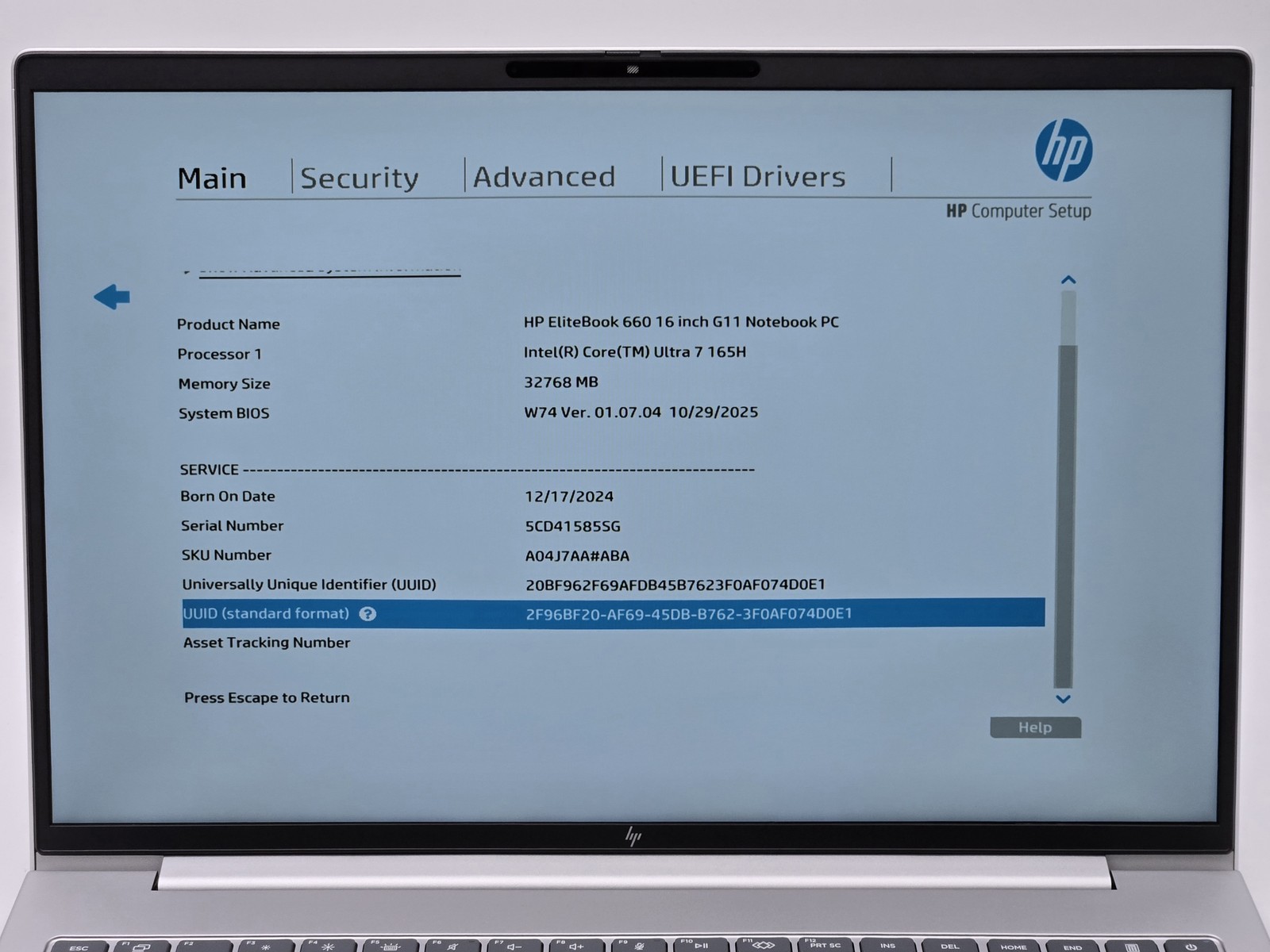 HP EliteBook 660 16 G11 Ultra 7 165H RTX 2050 32GB 512GB LTE Grade C