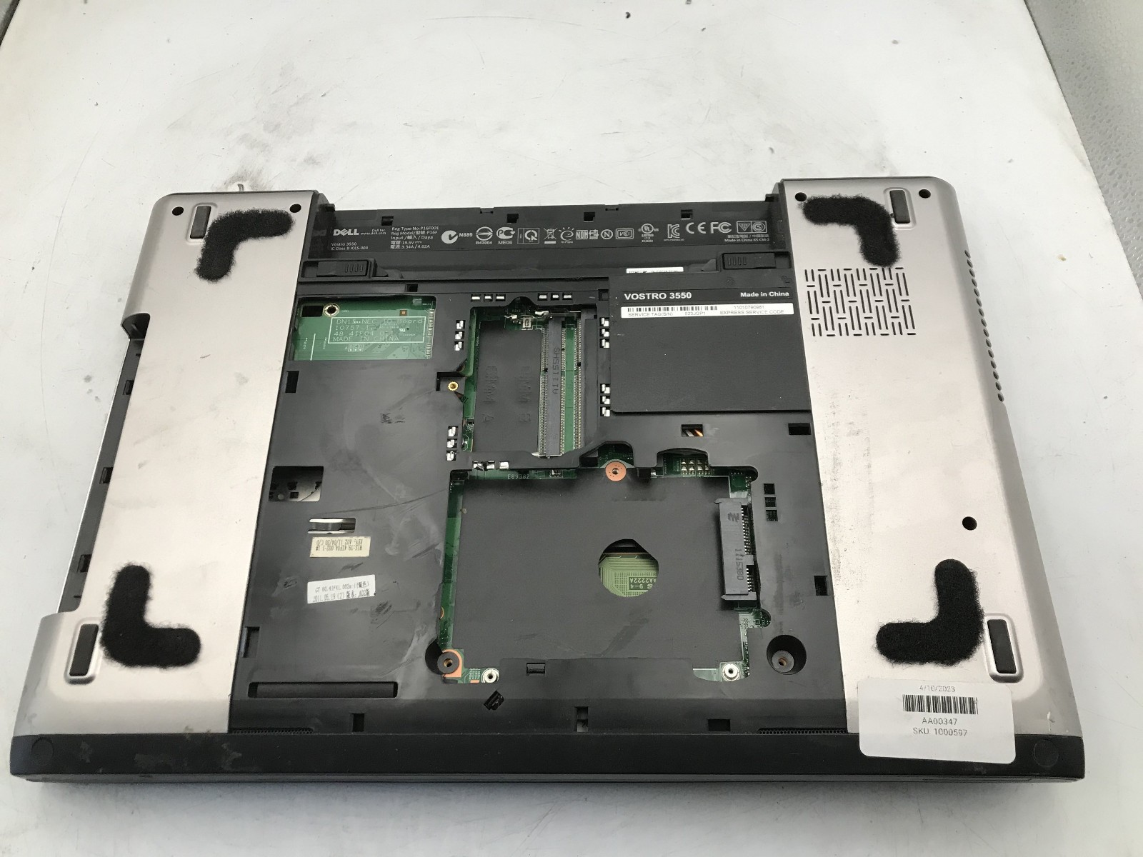 DELL VOSTRO 3550 – BOOTS TO BIOS/BAD LCD – INTEL I3 2310M -NO RAM -15″- READ -BB