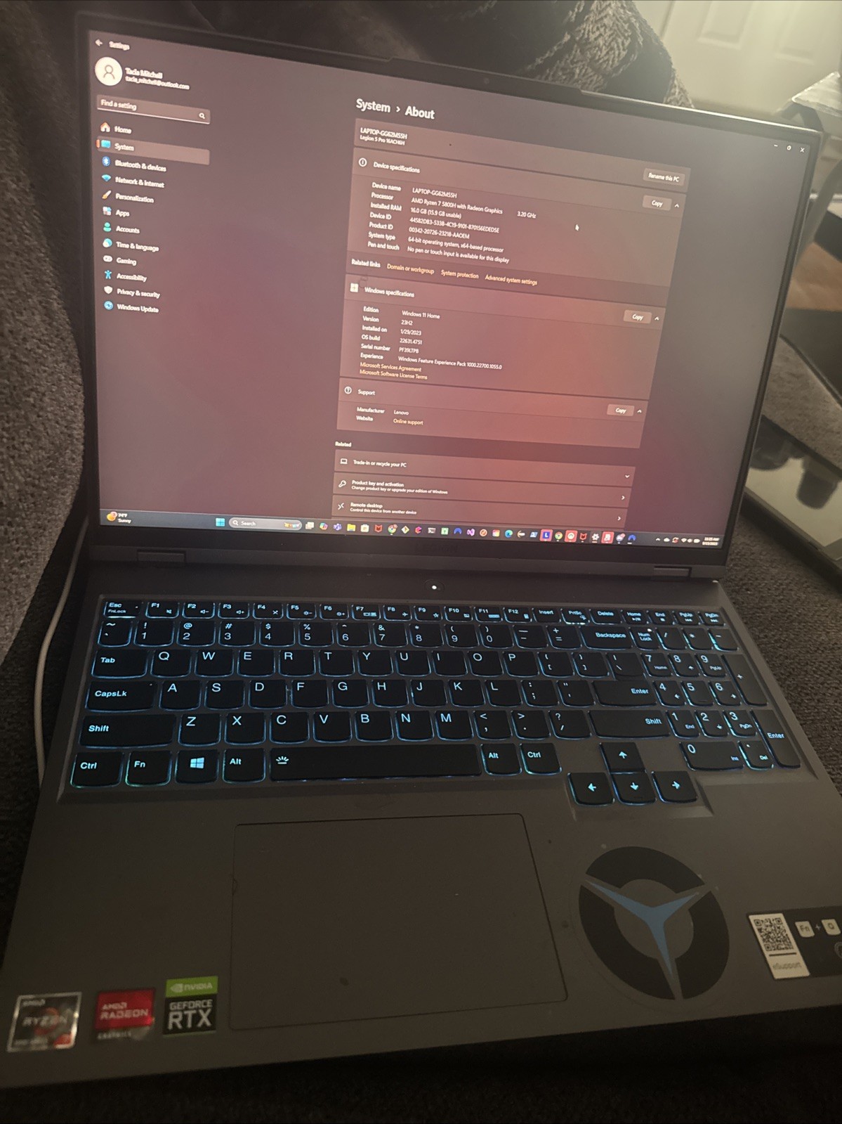 Lenovo Legion 5 PRO-16ACH6H