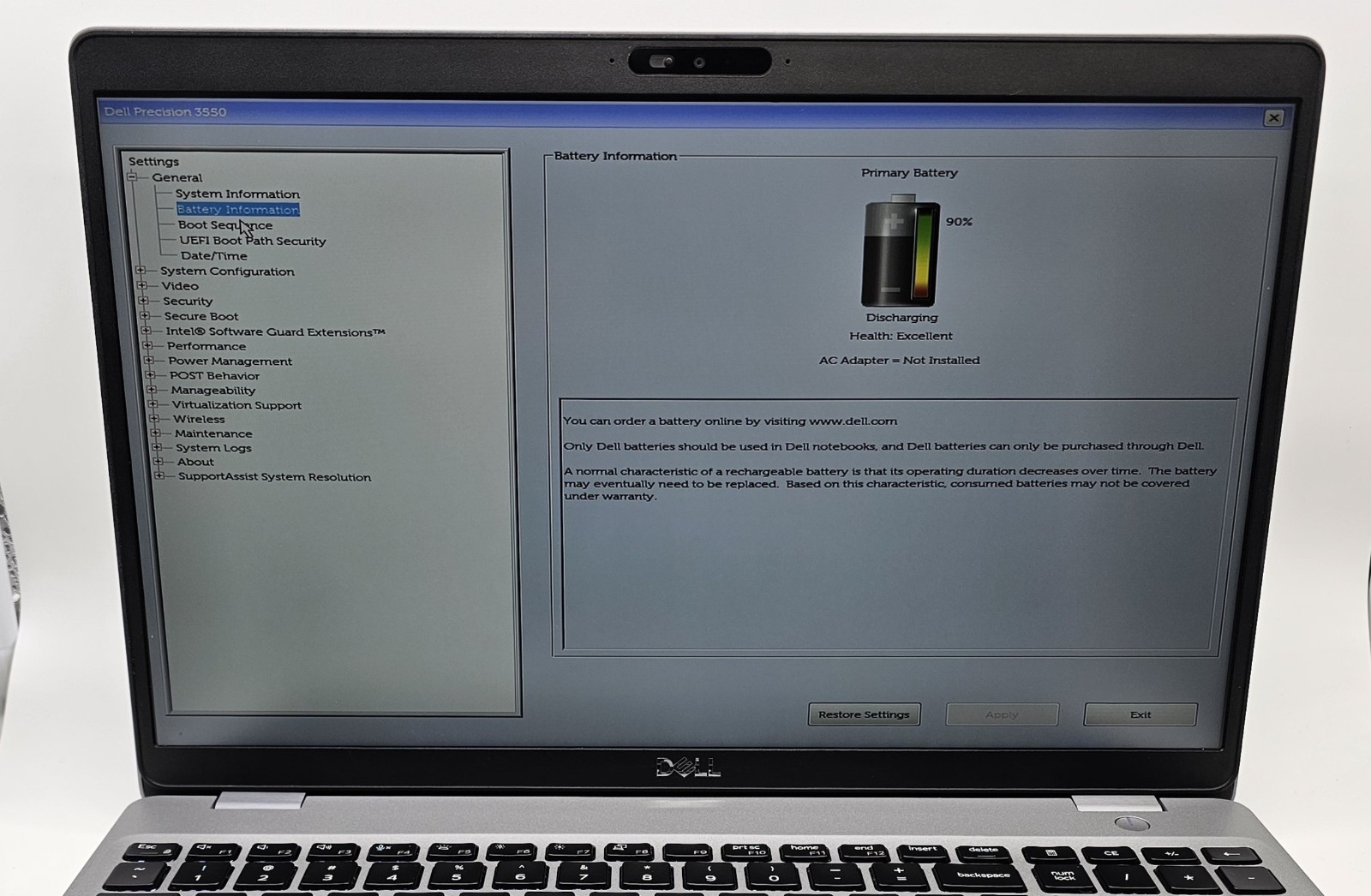 Dell Precision 3550 | i5-10310U | 1TB NVME | 16GB RAM | Windows 11 Pro
