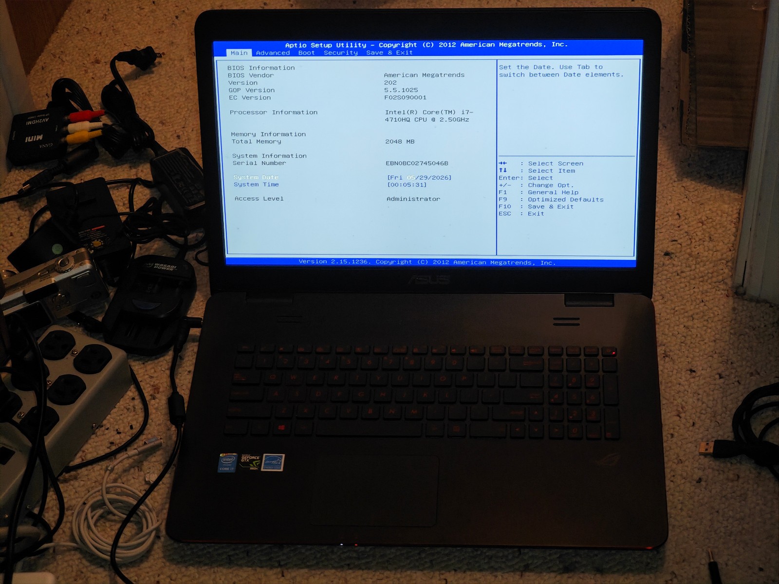 Asus ROG G771 – 150GB HDD, 2GB RAM, Intel i7-4710HQ, Nvidia GTX 860M