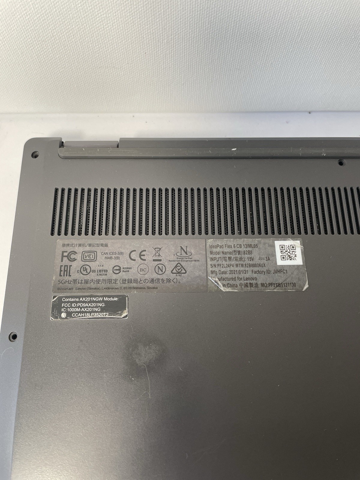 Lenovo Chromebook Flex 5 13.3″ 64GB Intel Core I3 10th Gen. 4GB RAM parts/repair