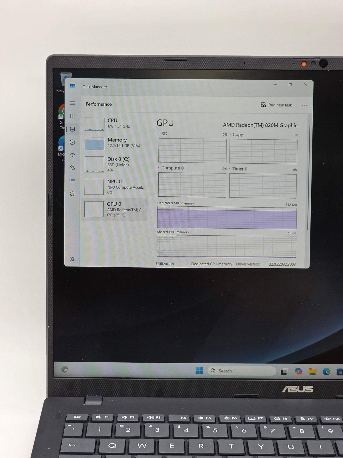 Asus VivoBook 16 Ryzen AI 5 16GB RAM 512GB SSD 15.6″ Laptop Used