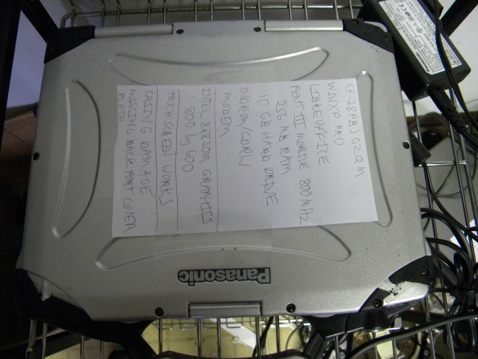 Panasonic Toughbook CF-28 13in. PIII 800MHz/256MB/10GB/XPP/touchscreen/DVDRW/CDR