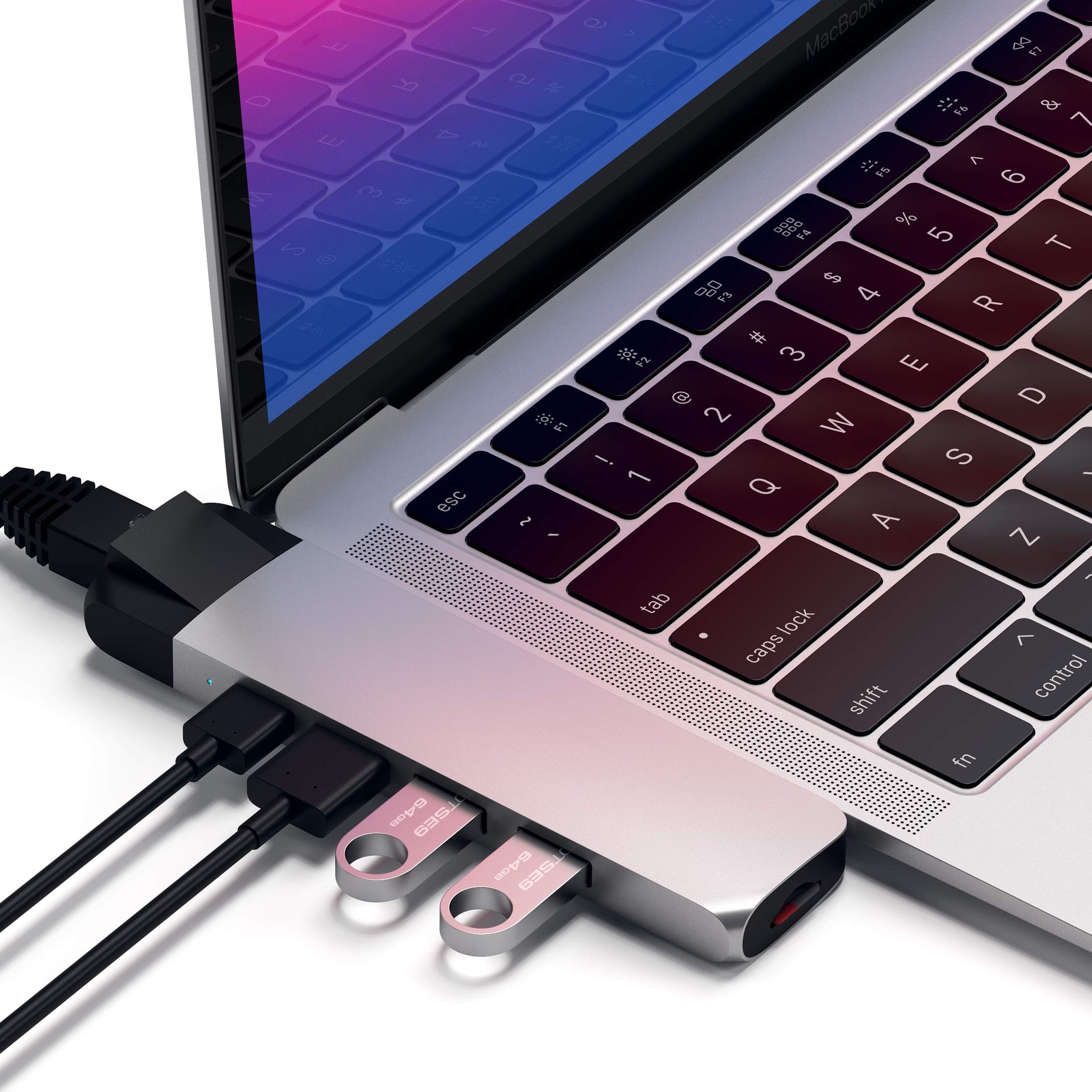 Satechi Type-C Pro Hub Adapter with Ethernet – 4K HDMI, USB-C PD, Gigabit Ethern